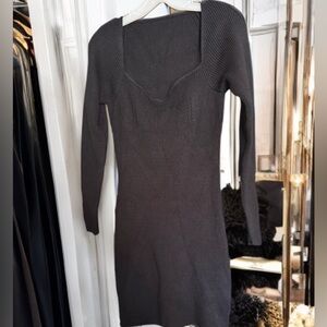 NEW Women’s Long Sleeve Square Neckline BodyCon Sweater Mini Dress